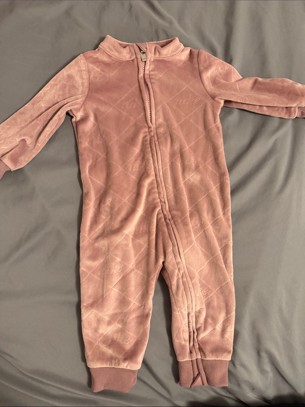 Soft Mauve Kids One-Piece Zip Romper